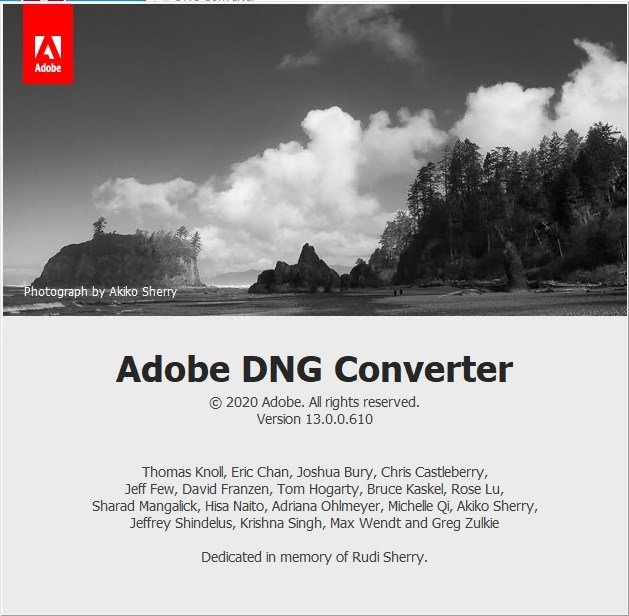 Adobe dng converter camera raw